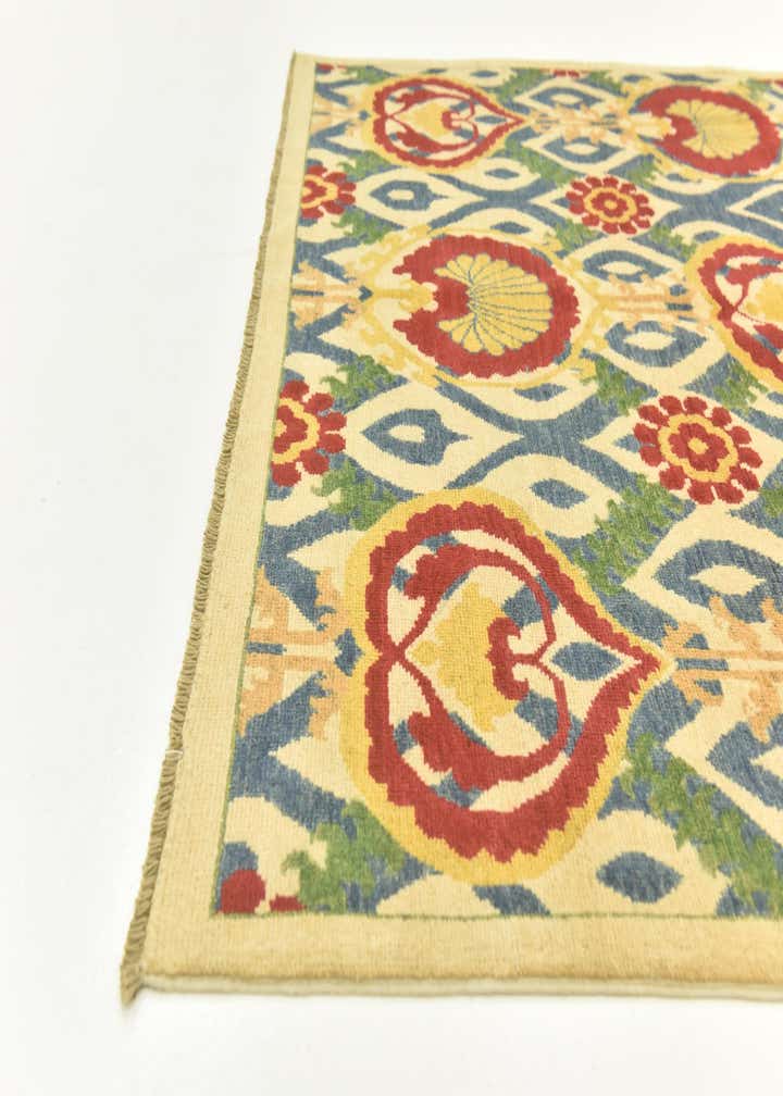 5' x 7' 4 Hand Knotted Kazak Rug