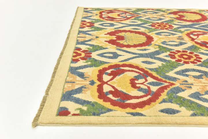 5' x 7' 4 Hand Knotted Kazak Rug
