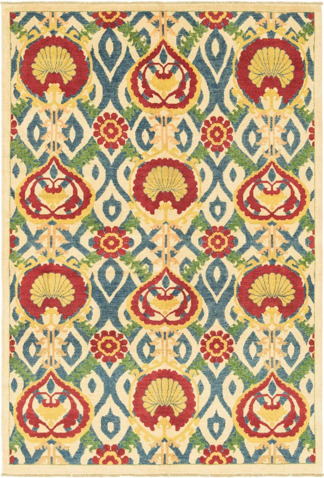 Detail image of 5' x 7' 4 Hand Knotted Kazak Rug