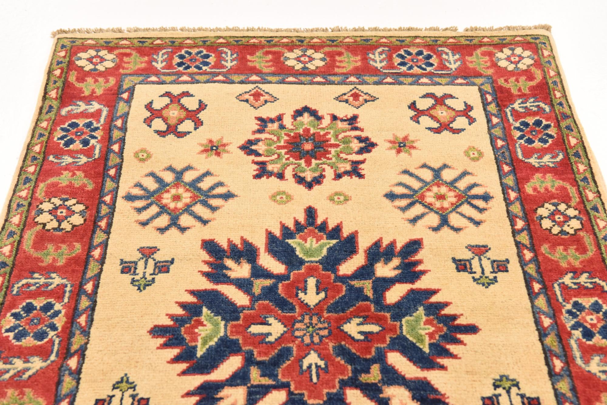 2' 8 x 4' 1 Hand Knotted Kazak Rug