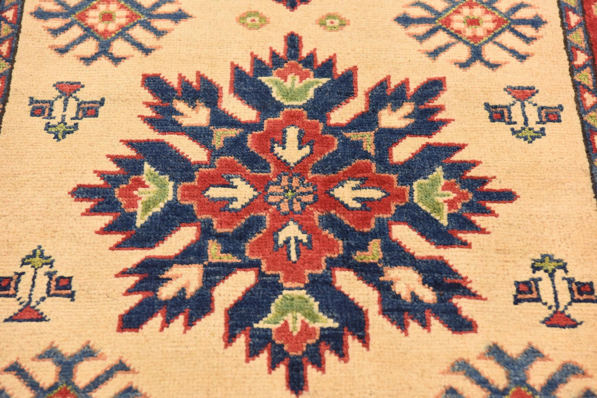 2' 8 x 4' 1 Hand Knotted Kazak Rug