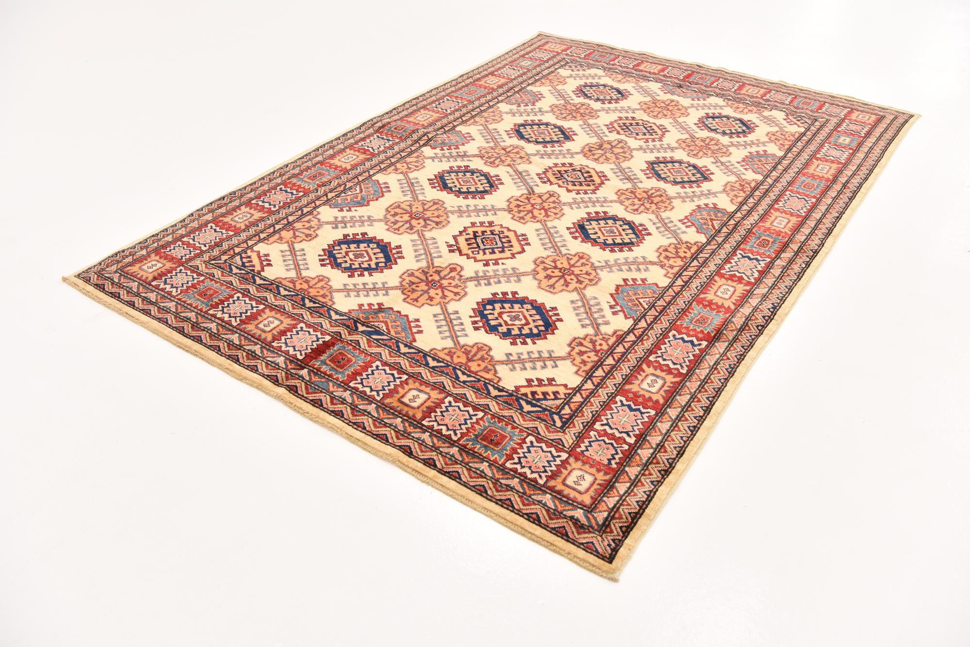 5' 7 x 8' 3 Hand Knotted Kazak Oriental Rug