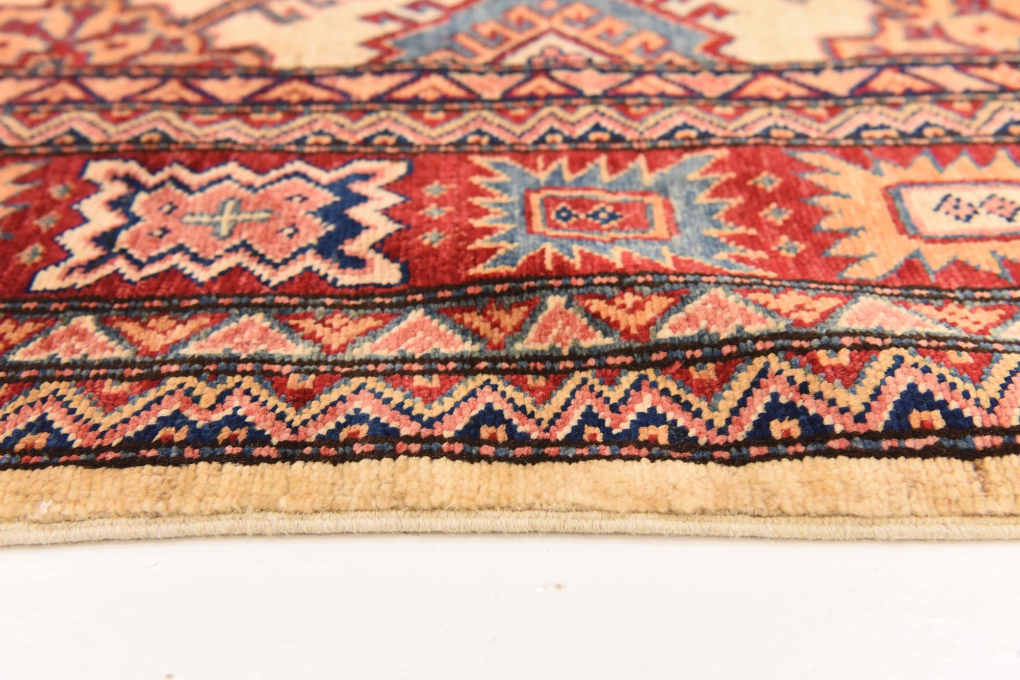 5' 7 x 8' 3 Hand Knotted Kazak Oriental Rug