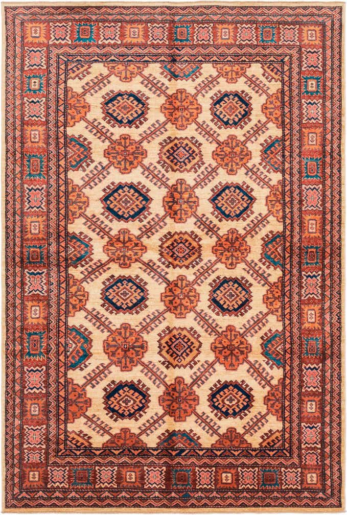 5' 7 x 8' 3 Hand Knotted Kazak Oriental Rug