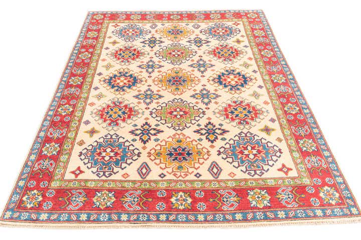 5' x 6' 7 Hand Knotted Kazak Rug