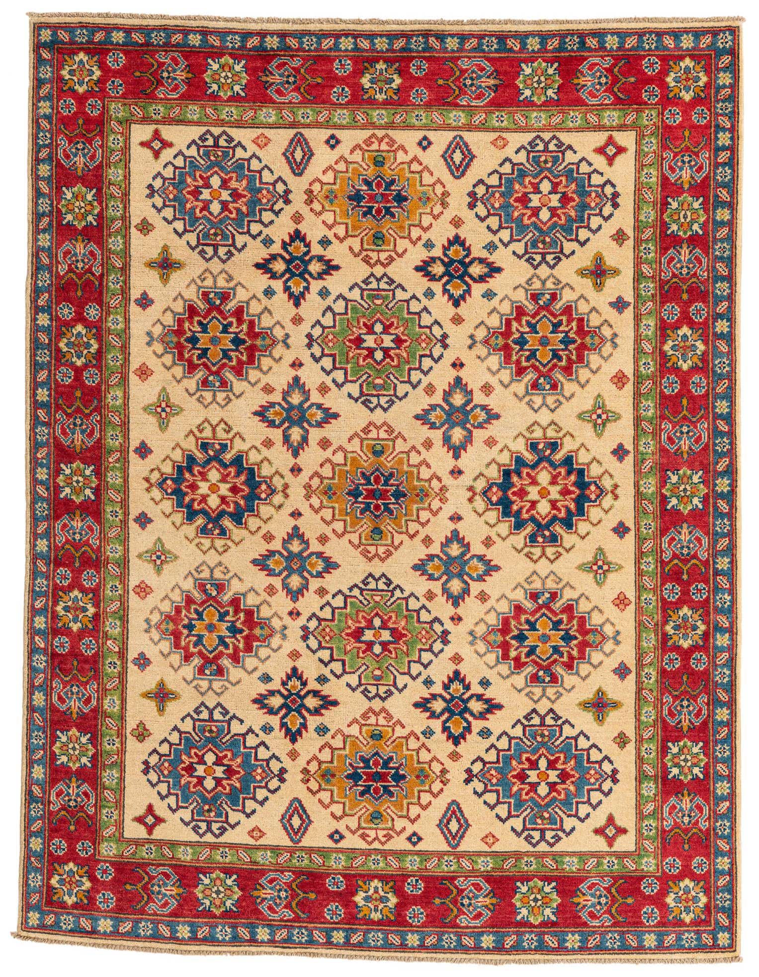 5' x 6' 7 Hand Knotted Kazak Rug