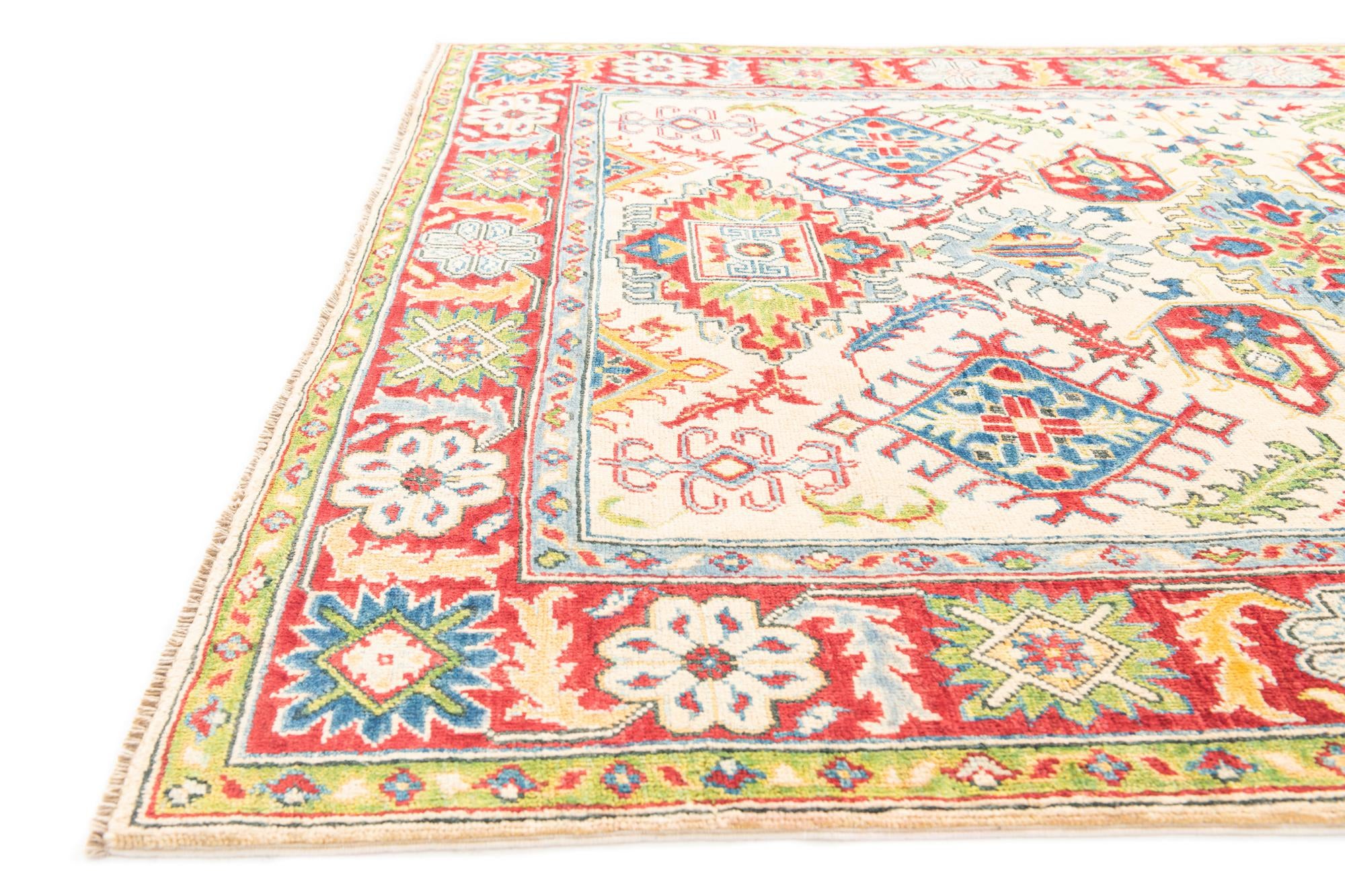 5' x 6' 8 Hand Knotted Kazak Rug