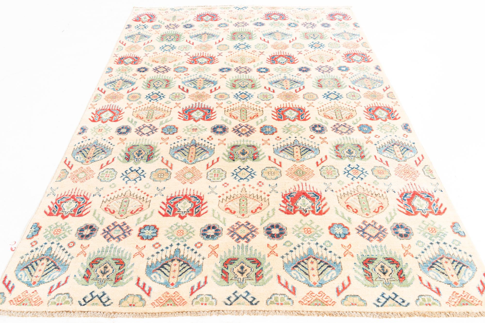 5' 2 x 7' 10 Hand Knotted Kazak Rug