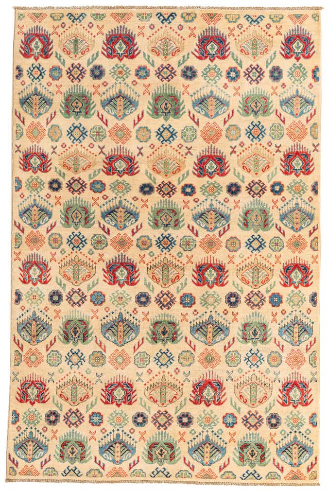 5' 2 x 7' 10 Hand Knotted Kazak Rug
