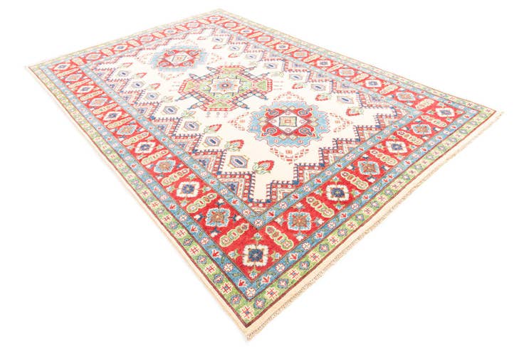 Detail image of 6' 6 x 9' 10 Hand Knotted Kazak Rug