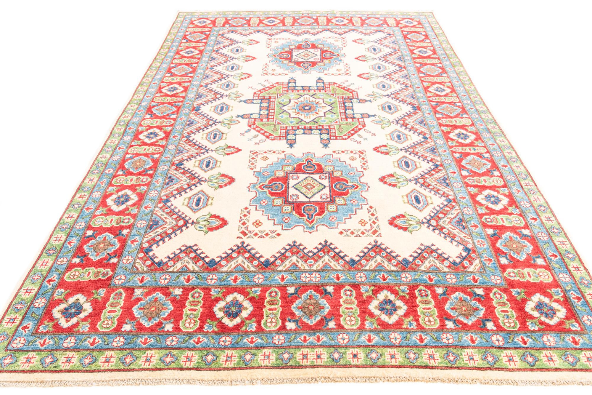 6' 6 x 9' 10 Hand Knotted Kazak Rug