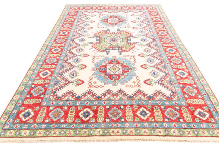 Detail image of 6' 6 x 9' 10 Hand Knotted Kazak Rug