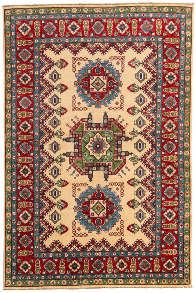 6' 6 x 9' 10 Hand Knotted Kazak Rug