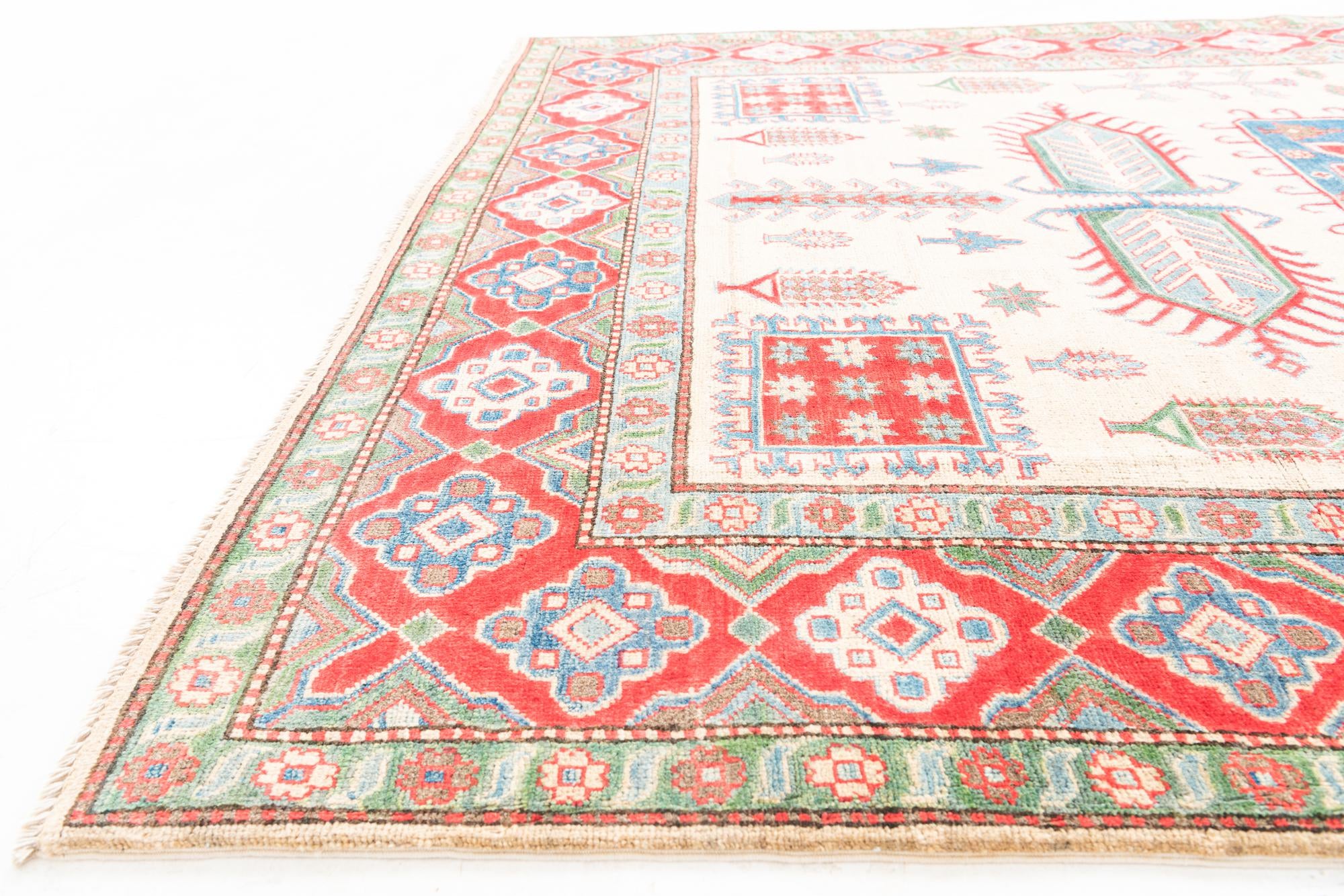 6' x 9' 1 Hand Knotted Kazak Rug