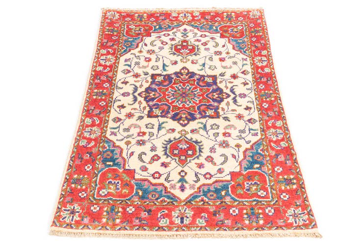 Detail image of 2' 6 x 4' 3 Hand Knotted Kazak Rug