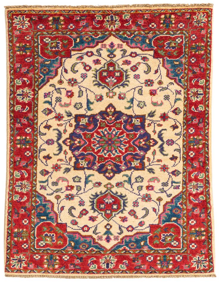 Detail image of 2' 6 x 4' 3 Hand Knotted Kazak Rug