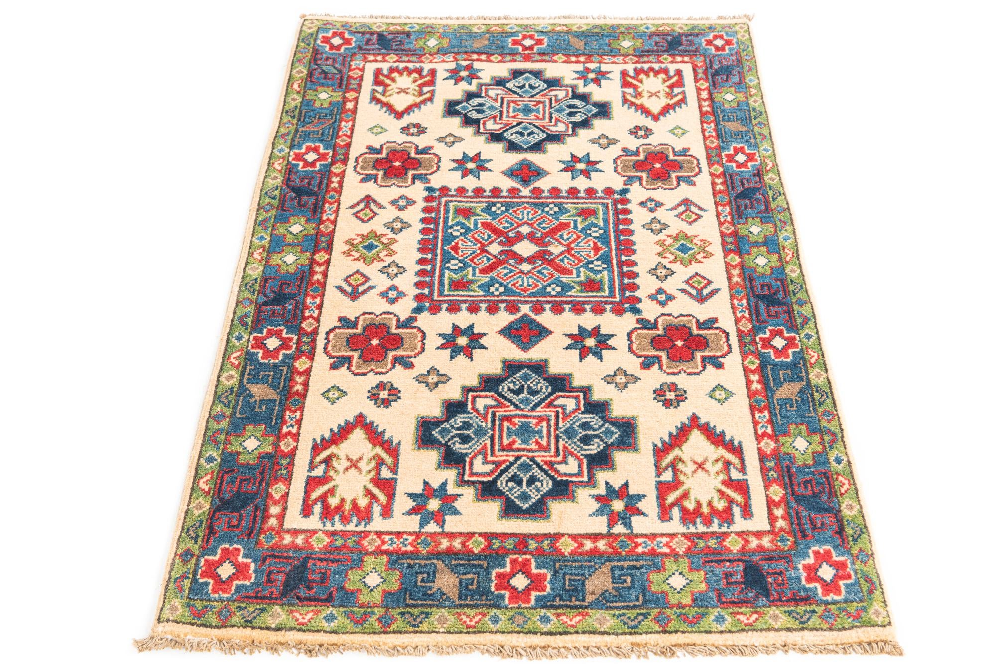 2' 8 x 4' 2 Hand Knotted Kazak Rug
