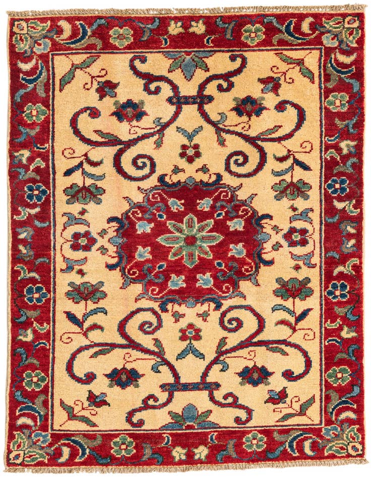 Detail image of 2' 9 x 4' Hand Knotted Kazak Rug