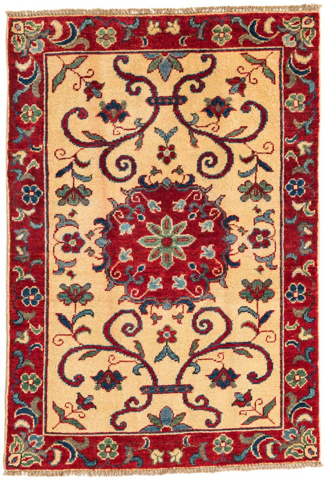 Detail image of 2' 9 x 4' Hand Knotted Kazak Rug