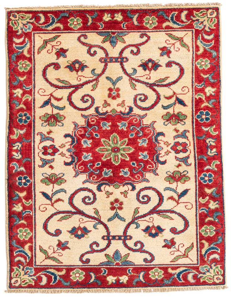 Detail image of 2' 8 x 4' 2 Hand Knotted Kazak Rug