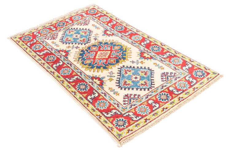 Detail image of 2' 7 x 4' 3 Hand Knotted Kazak Rug