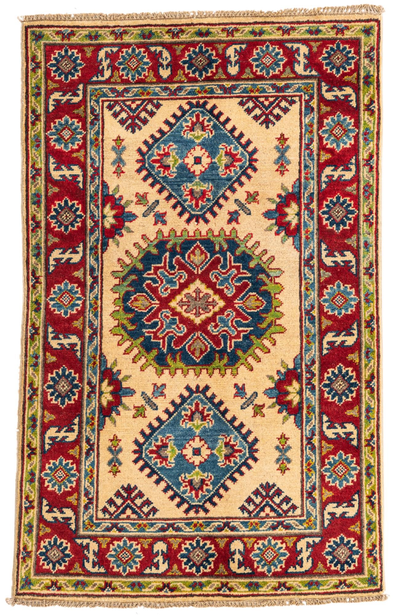 2' 7 x 4' 3 Hand Knotted Kazak Rug