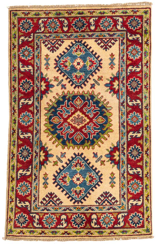 2' 7 x 4' 3 Hand Knotted Kazak Rug