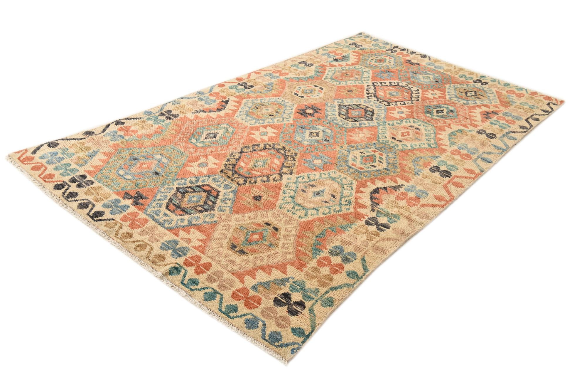 5' 8 x 10' Hand Knotted Kazak Wool Rug