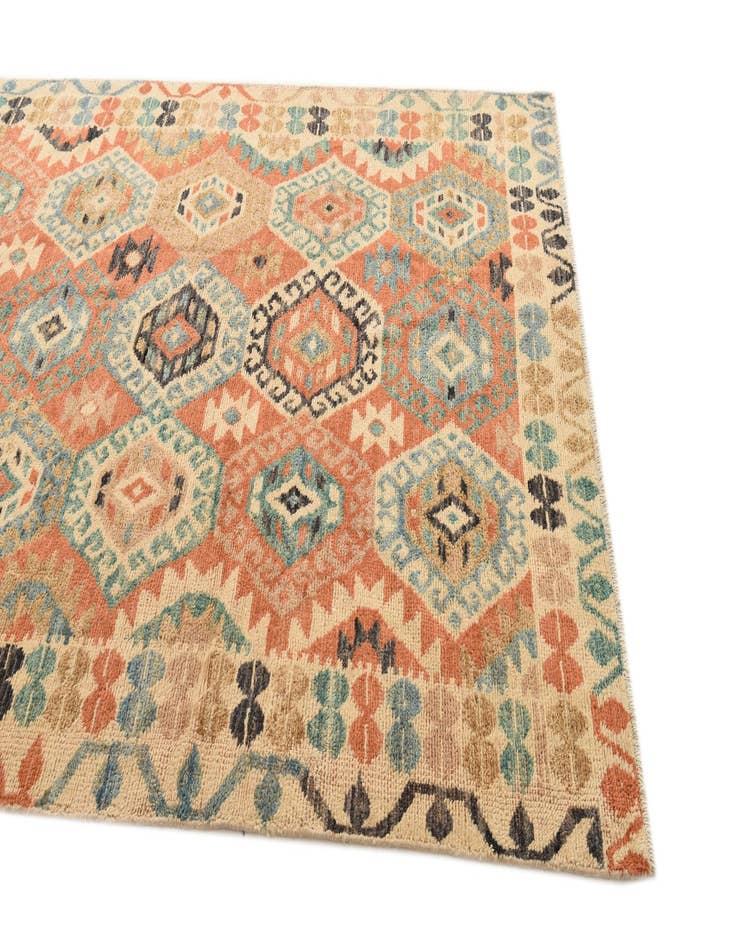 Detail image of 5' 8 x 10'  Hand Knotted Kazak Wool Rug