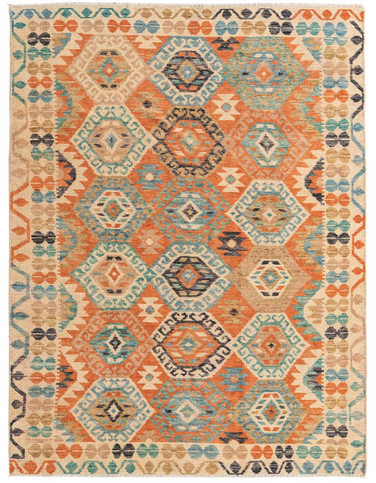Detail image of 5' 8 x 10' Hand Knotted Kazak Wool Rug