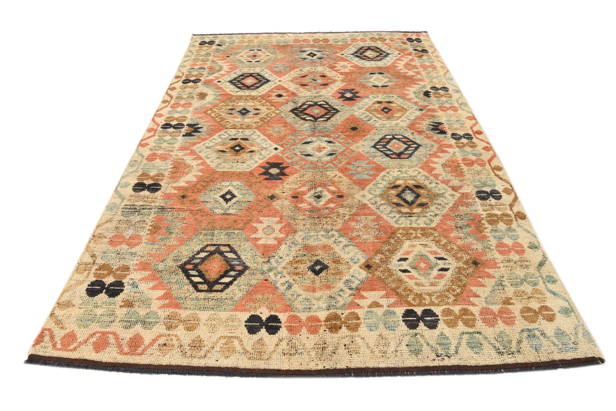 6' 4 x 10' Hand Knotted Kazak Wool Rug