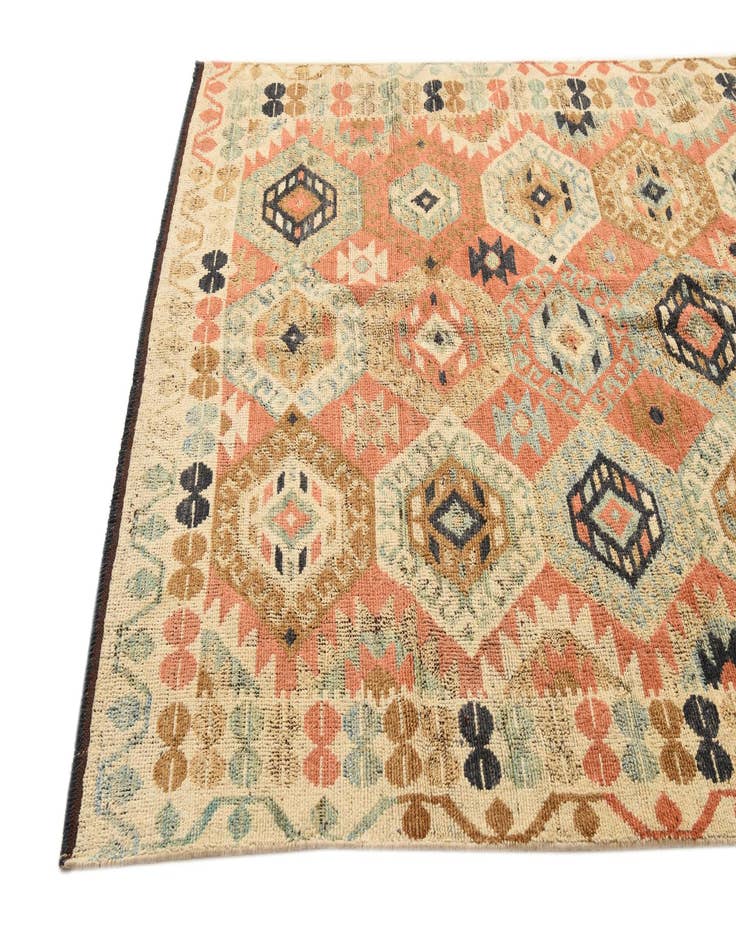Detail image of 6' 4 x 10'  Hand Knotted Kazak Wool Rug
