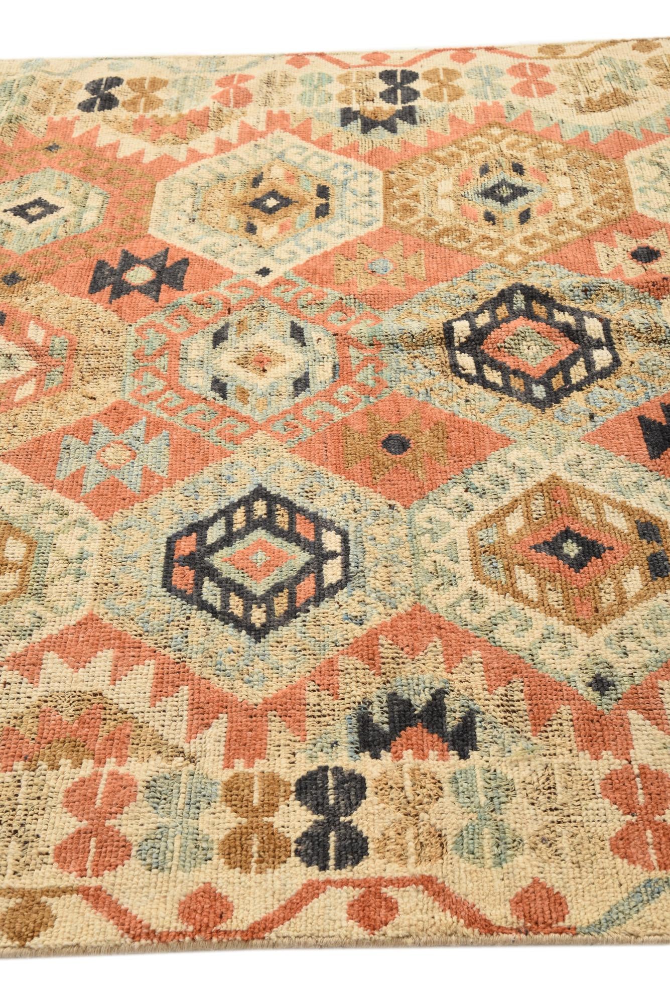 6' 4 x 10' Hand Knotted Kazak Wool Rug
