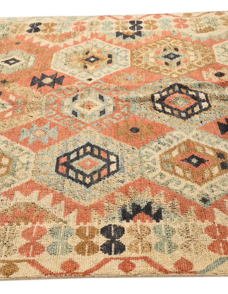 Detail image of 6' 4 x 10'  Hand Knotted Kazak Wool Rug