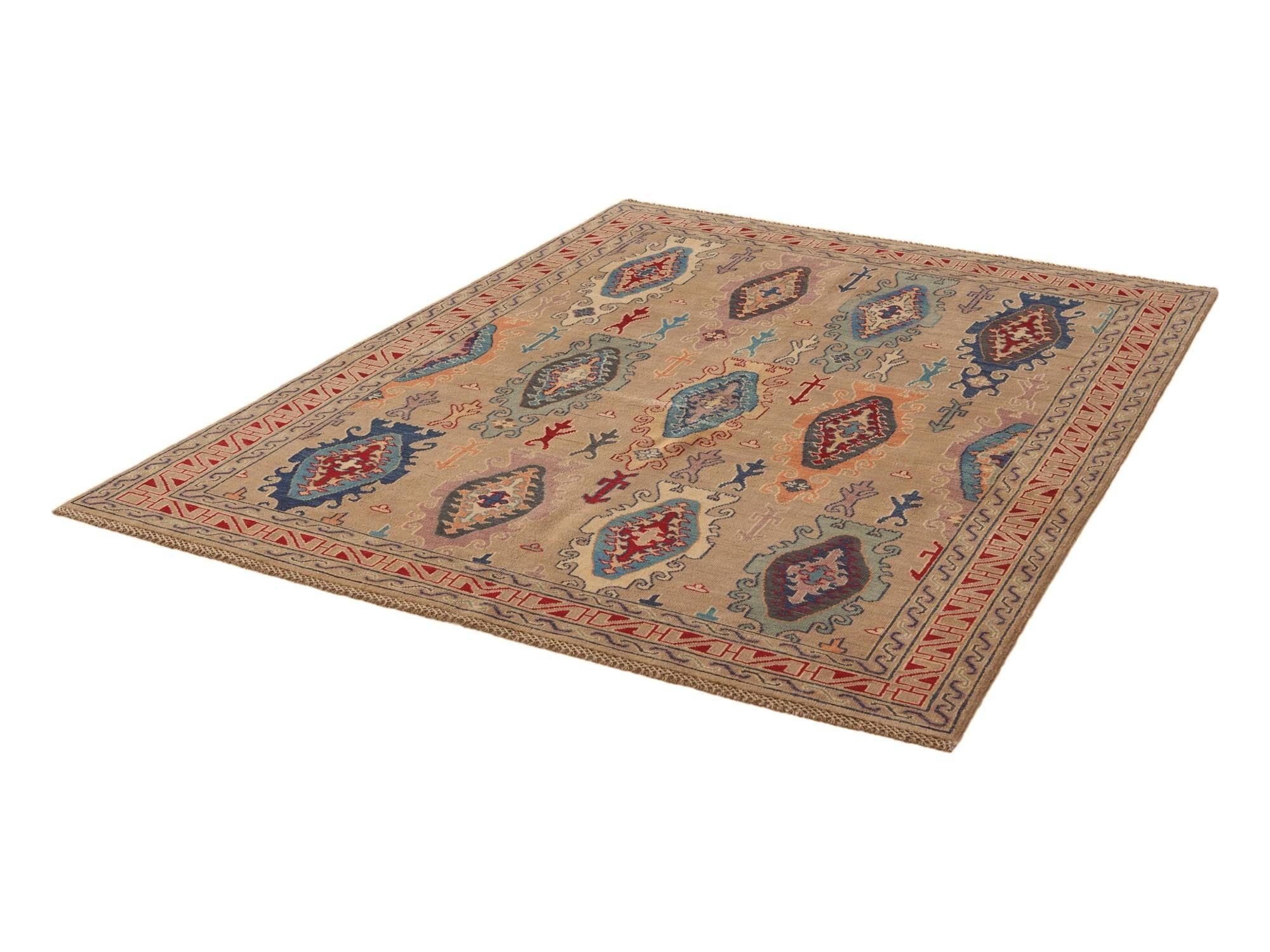 5' 6 x 7' 4 Hand Knotted Kazak Rug