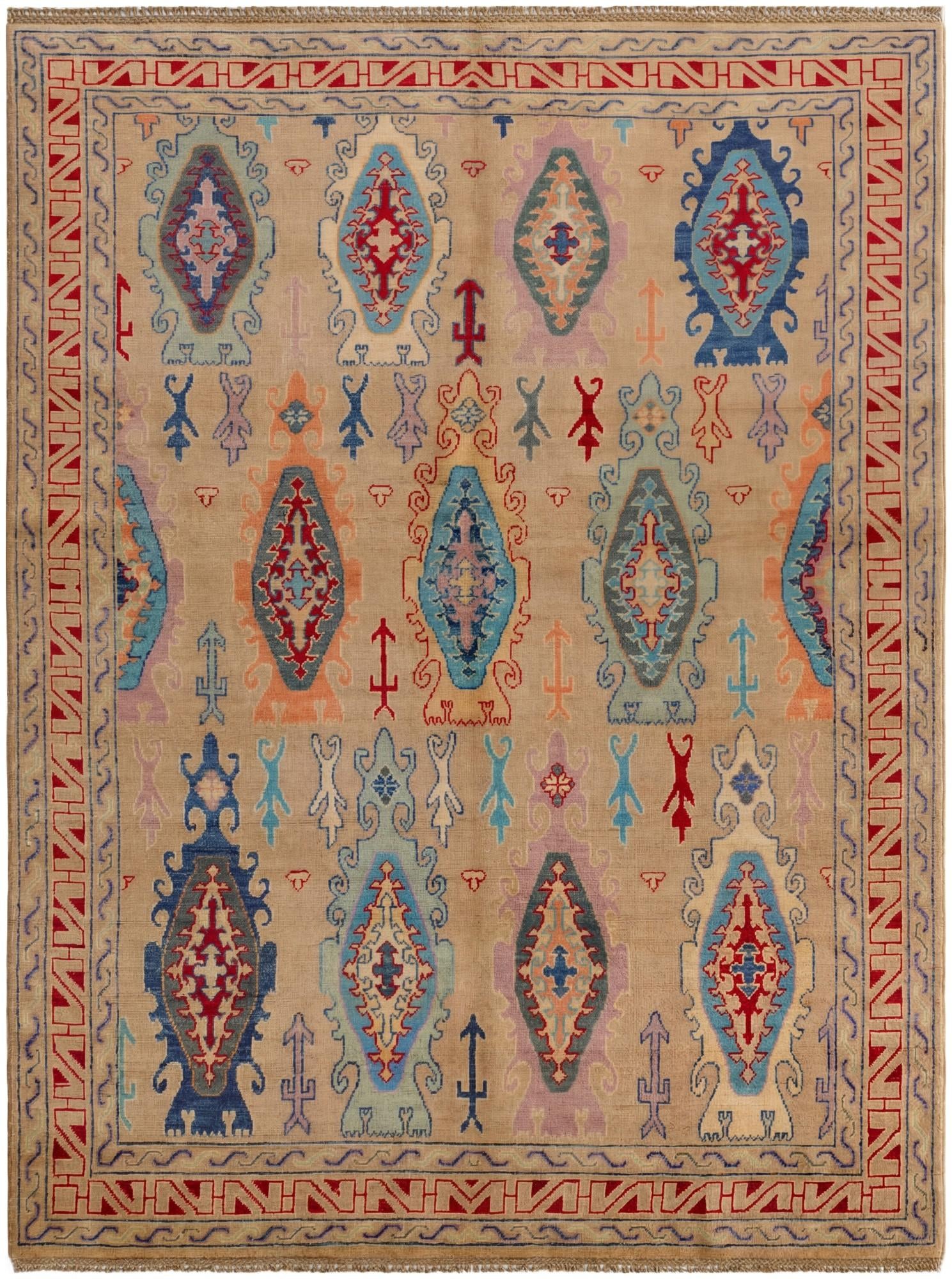 5' 6 x 7' 4 Hand Knotted Kazak Rug