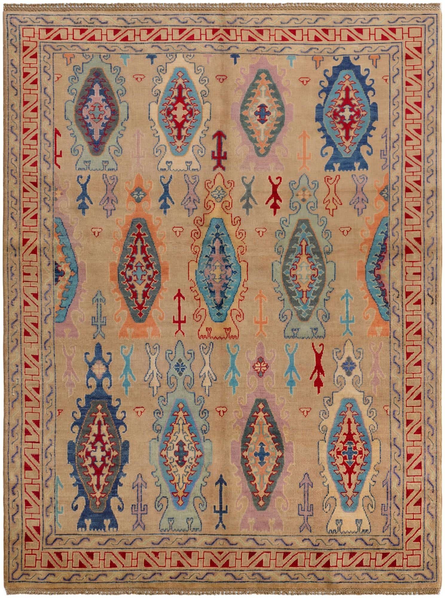 5' 6 x 7' 4 Hand Knotted Kazak Rug