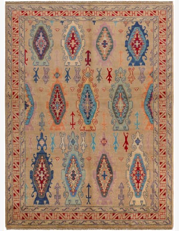 5' 6 x 7' 4 Hand Knotted Kazak Rug