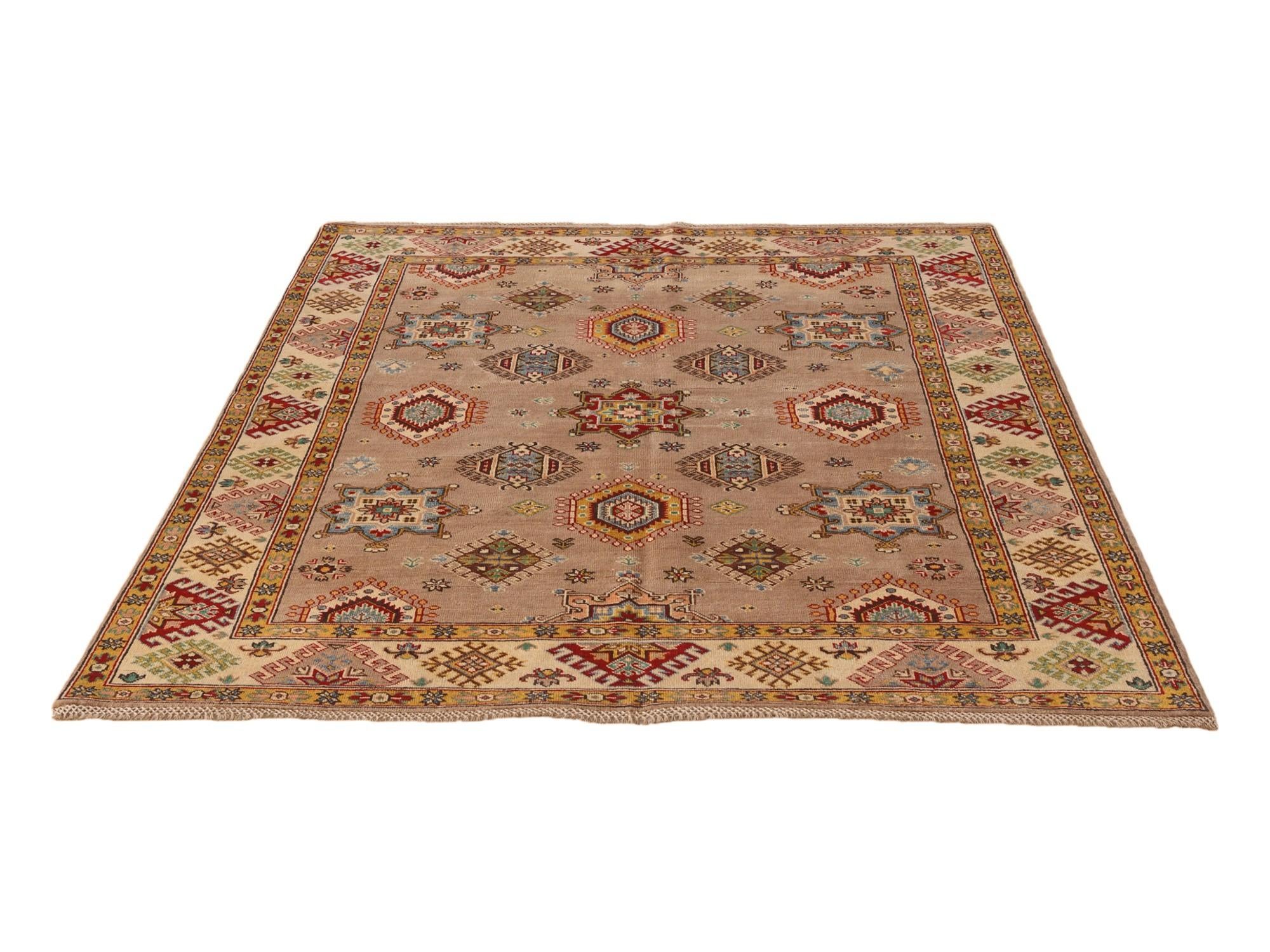 5' 11 x 7' 9 Hand Knotted Kazak Rug