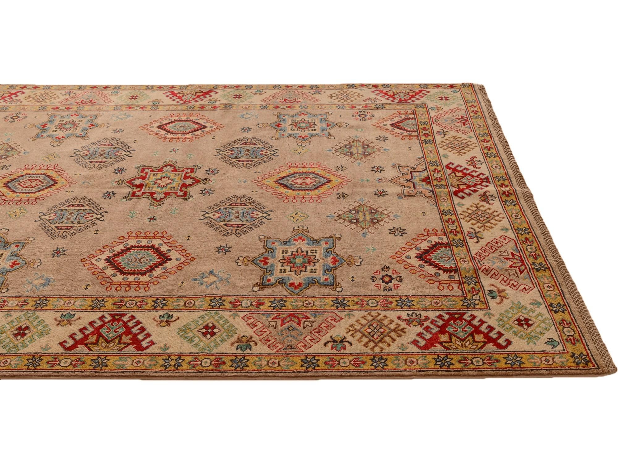5' 11 x 7' 9 Hand Knotted Kazak Rug