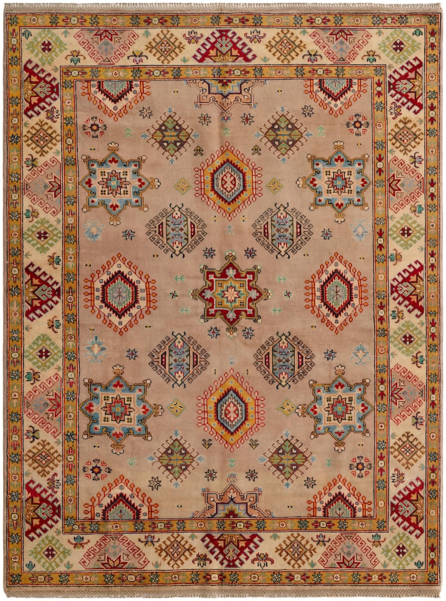 5' 11 x 7' 9 Hand Knotted Kazak Rug