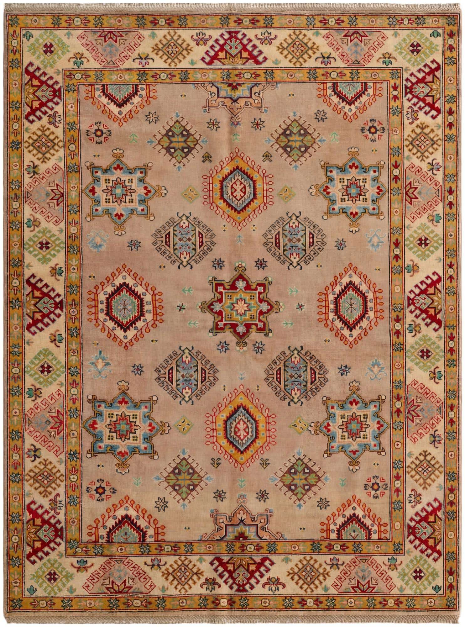 5' 11 x 7' 9 Hand Knotted Kazak Rug
