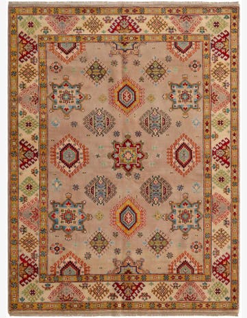 5' 11 x 7' 9 Hand Knotted Kazak Rug