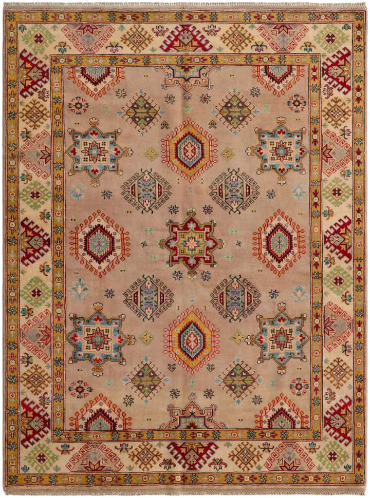 5' 11 x 7' 9 Hand Knotted Kazak Rug