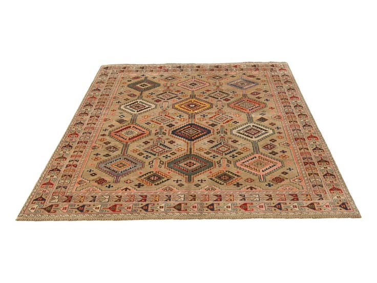 Detail image of 5' 8 x 8' Hand Knotted Kazak Rug
