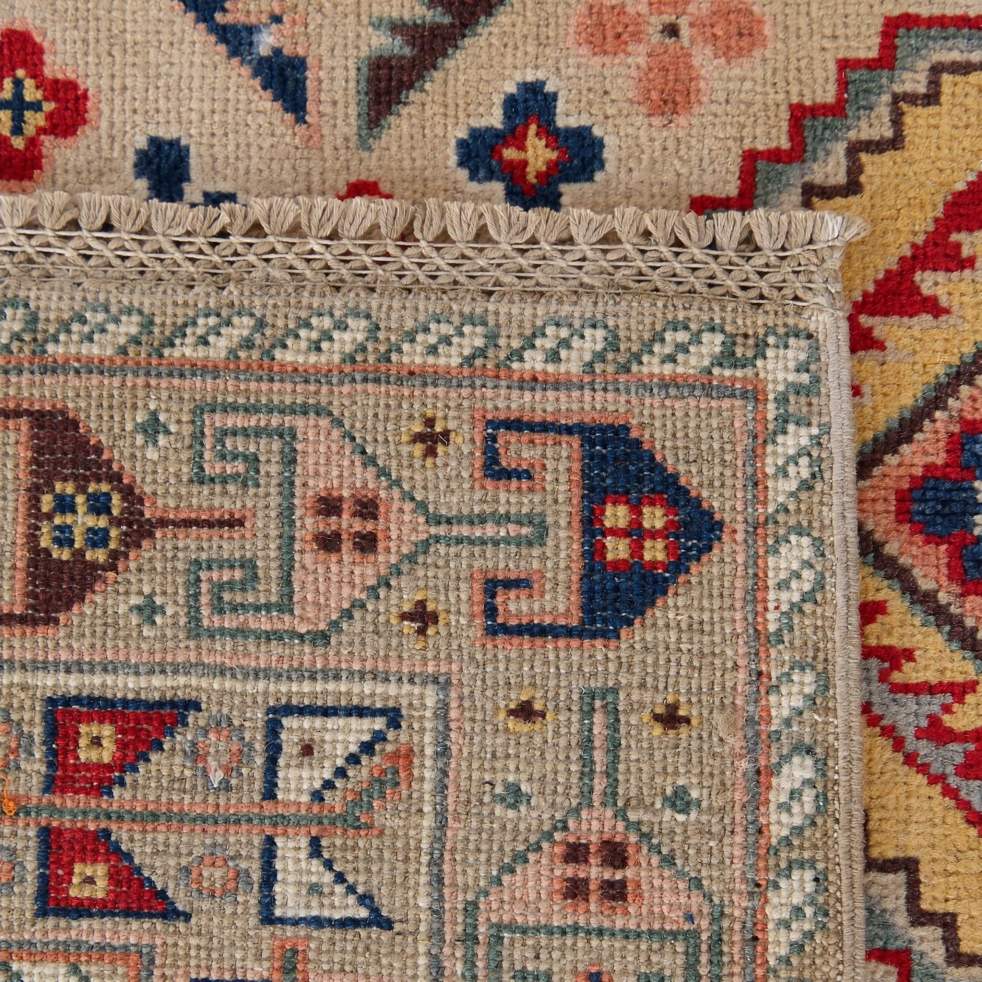 Detail image 12 of 12: 5' 8 x 8' Hand Knotted Kazak Rug