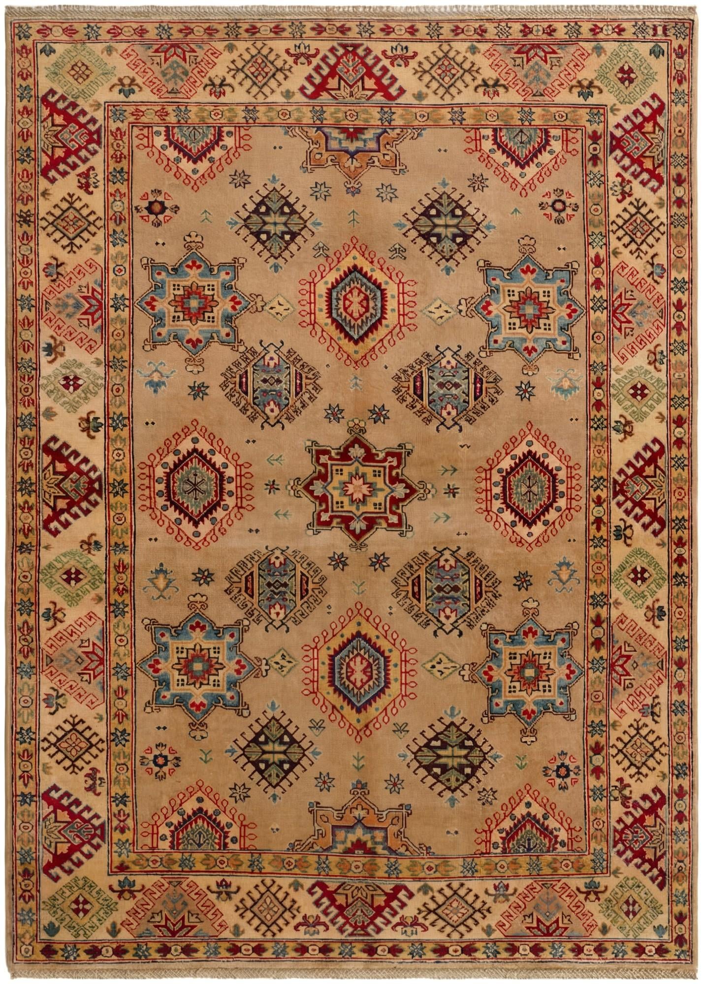 5' 8 x 8' Hand Knotted Kazak Rug