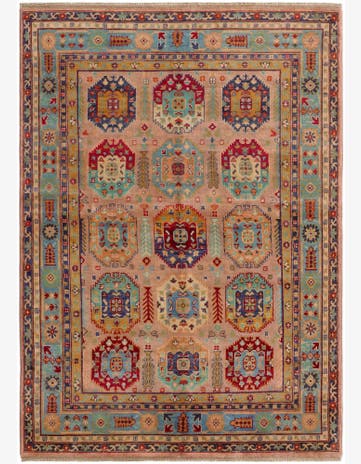 5' 7 x 7' 9 Hand Knotted Kazak Rug
