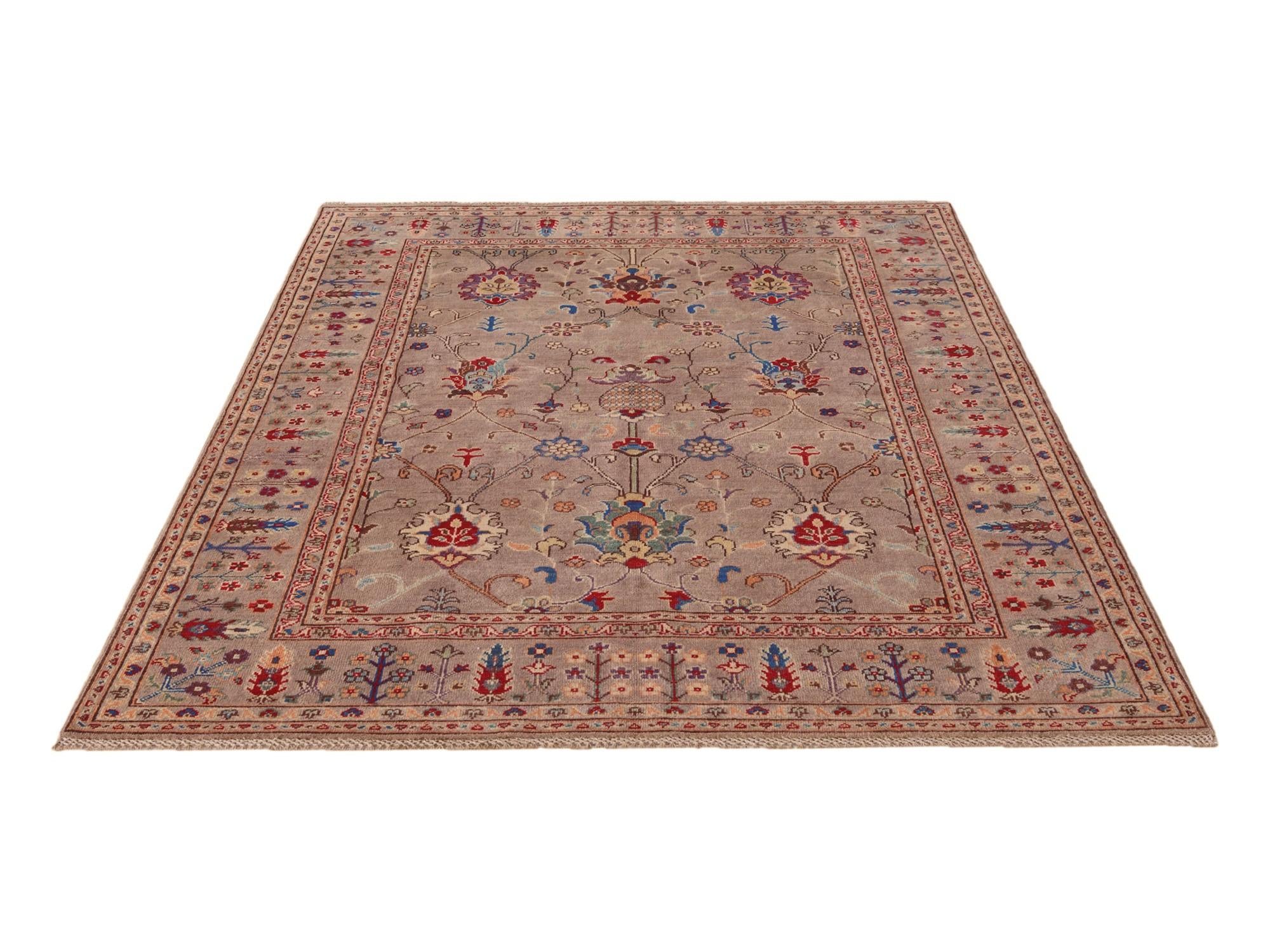 5' 8 x 8' Hand Knotted Kazak Rug