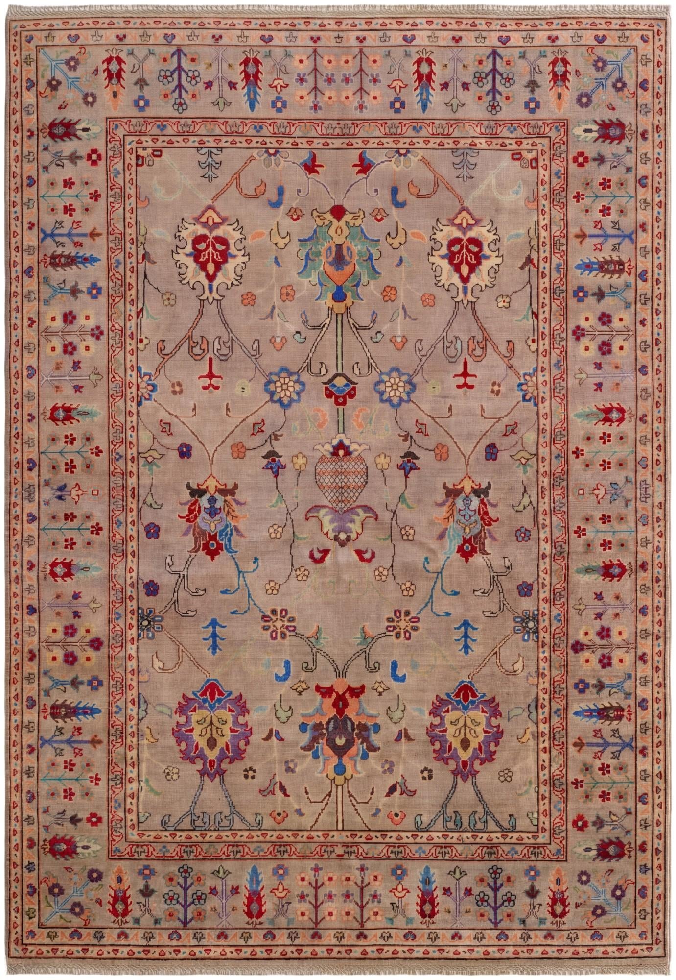5' 8 x 8' Hand Knotted Kazak Rug